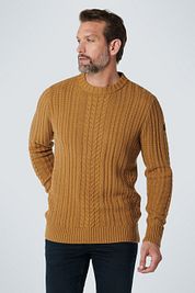 No Excess Pullover Mix Wool Knitted Brown