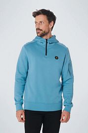 No Excess Half Zip Hoodie Blue