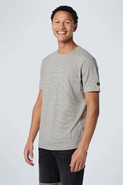 No Excess T-Shirt Stripe Melange Off-White