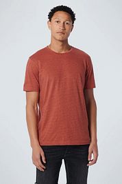 No Excess T-Shirt Stripe Melange Red
