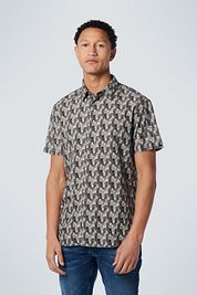 No Excess Short Sleeve Shirt Print Green