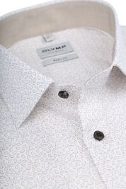 OLYMP Shirt Level 5 Print Light Beige
