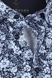OLYMP Level 5 Body Fit Shirt 24/Seven Flowers Dark Blue