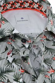Blue Industry Shirt Parrot Green