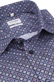 Olymp Level 5 Shirt Print Blue