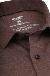 OLYMP Shirt Level 5 24/Seven Melange Brown