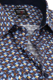 OLYMP Level 5 Body Fit Shirt Design Blue