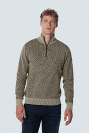 No Excess Half Zipper Greige