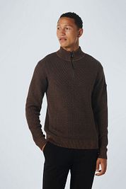 No Excess Half Zip Pullover Brown