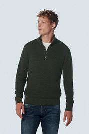 No Excess Half Zipper Dark Green