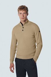 No Excess Mocker Pullover Beige  