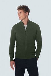 No Excess Cardigan Jacquard Dark Green