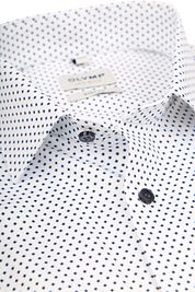 OLYMP Shirt Level 5 Print White Extra Long Sleeves
