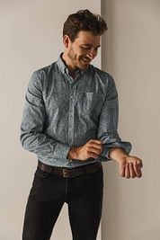 State Of Art Shirt Poplin Print Green