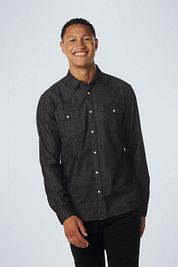 No Excess Shirt Denim Twill Anthracite