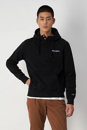Champion Logo Hoodie snaps Dark blue