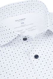 Olymp Level 5 Shirt Stretch Print White