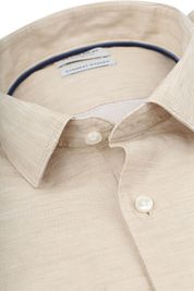 OLYMP Level 5 Shirt Linen Blend Beige