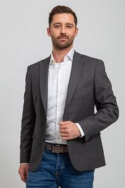 Suitable Prestige Sports Jacket Wool Herringbone Grey