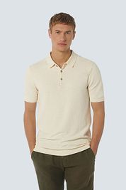 No Excess Knitted Polo Shirt Structure Ecru