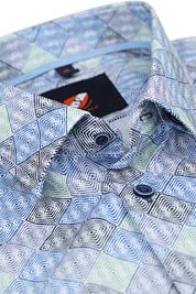 Suitable Twill Shirt Checked Blue