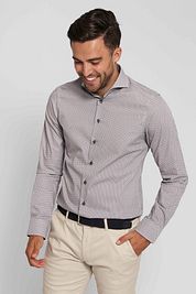 Suitable Shirt Twill Print Beige