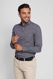 Suitable Shirt Twill Print Navy