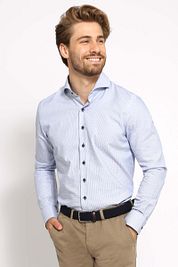 Suitable Twill Shirt Print Light Blue