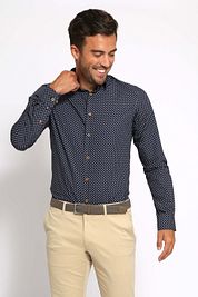 Suitable Shirt Print Dark Blue 267-10