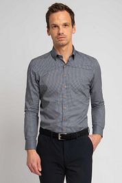 Suitable Shirt Print Dark Blue