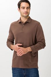 Brax Longsleeve Polo Pirlo Brown