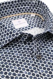 Blue Industry Shirt Dots Dark Blue