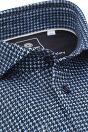 Blue Industry Shirt Print Blue
