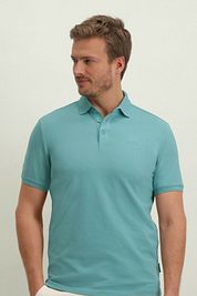 State Of Art Piqué Polo Shirt Azure Blue