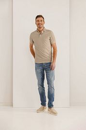  State of Art Polo Oxford Placketdetail Beige