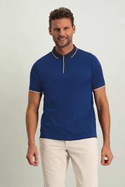 State Of Art Jersey Polo Shirt Dark Blue