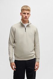 BOSS Zetrust Half Zip Sweater Light Beige