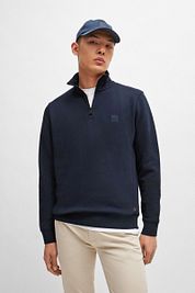 BOSS Zetrust Half Zip Sweater Navy
