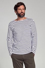 Armor-Lux Houat Sweater Stripes Black White  