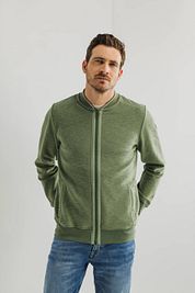State Of Art Cardigan Zip Green
