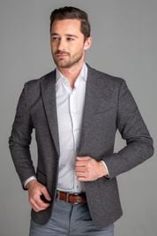 Suitable Blazer Easky Wool Blend Grey