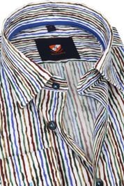 Suitable Shirt Inked Stripes Multicolour