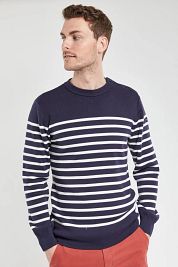 Armor-Lux Molène Sweater Wool Stripes Navy