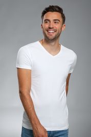 Suitable Vitasu T-Shirt V-Neck White 2-Pack
