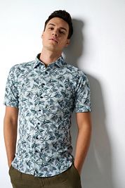 Desoto Short Sleeve Jersey Shirt Print Light Blue 