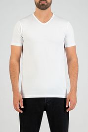 Slater 2-pack Basic Fit T-shirt V-neck White