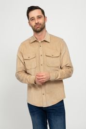 Suitable Over-shirt Corduroy Khaki