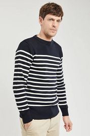Armor-Lux Paimpol Sweater Wool Stripes Navy