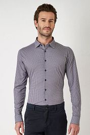 Desoto Shirt Timeless Elegance Print Dark Blue 