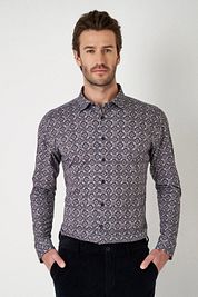 Desoto Shirt Timeless Elegance Print Dark Blue
